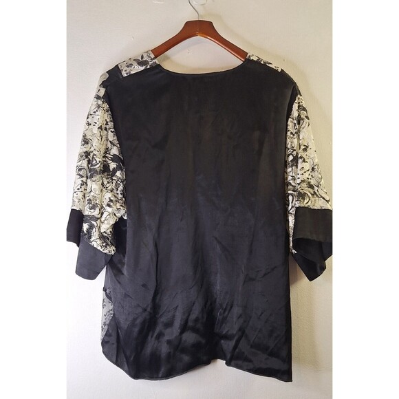 SPENCER ALEXIS Floral Lace Silk Blend Cardigan Blouse XL Bejeweled Glam Regency - Picture 2 of 9